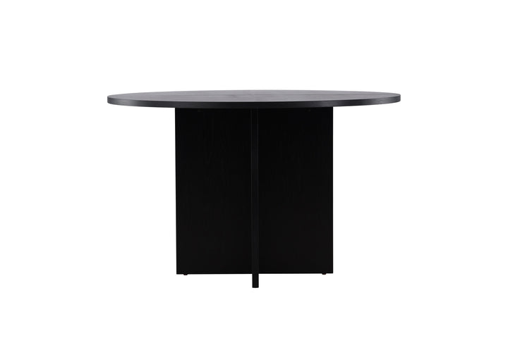 Venture Home Strada Dining Table 120/170 x120x74 cm - Black / Oak Veneer