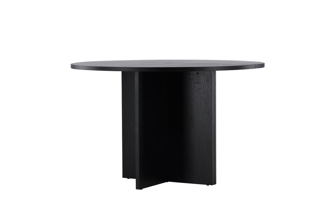 Venture Home Strada Dining Table 120/170 x120x74 cm - Black / Oak Veneer