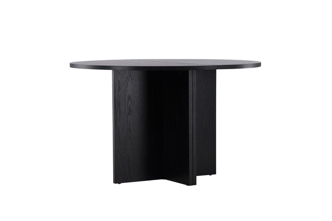 Venture Home Strada Dining Table 120/170 x120x74 cm - Black / Oak Veneer