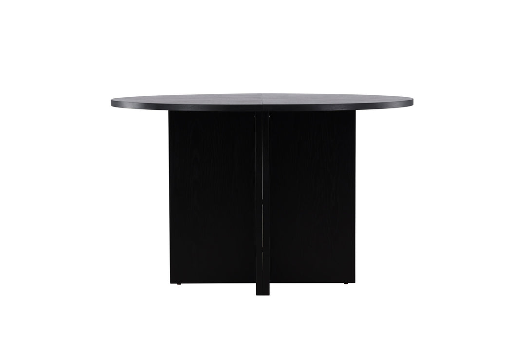 Venture Home Strada Dining Table 120/170 x120x74 cm - Black / Oak Veneer