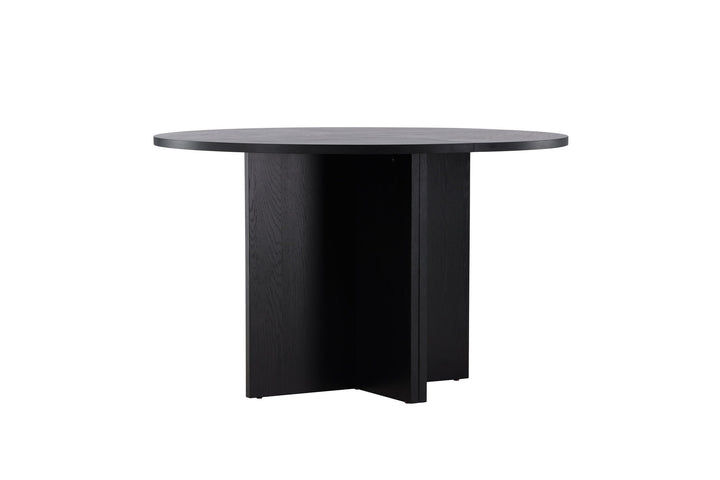 Venture Home Strada Dining Table 120/170 x120x74 cm - Black / Oak Veneer