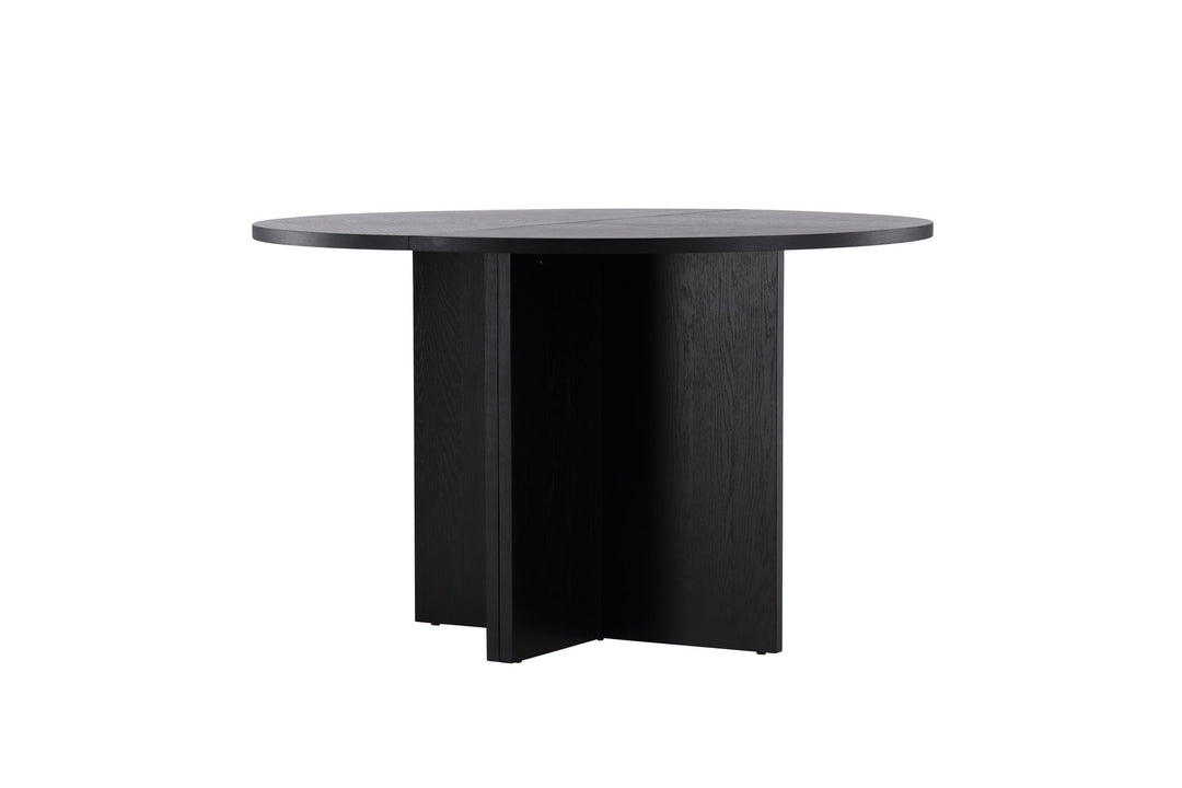 Venture Home Strada Dining Table 120/170 x120x74 cm - Black / Oak Veneer