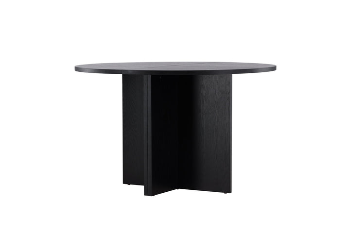 Venture Home Strada Dining Table 120/170 x120x74 cm - Black / Oak Veneer