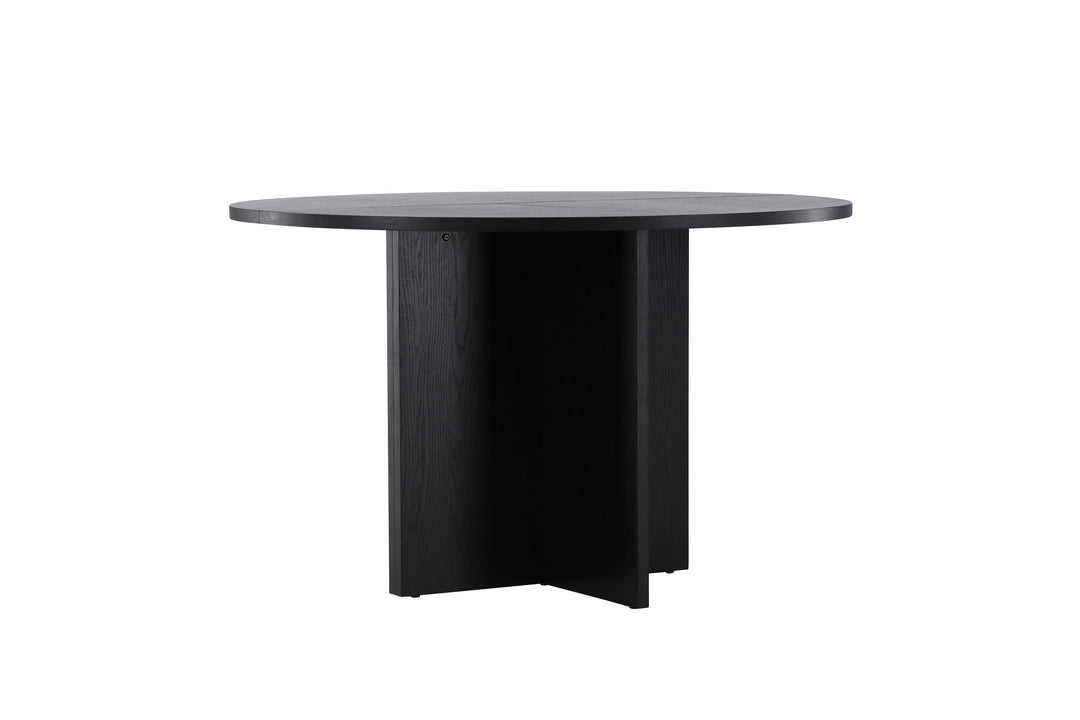 Venture Home Strada Dining Table 120/170 x120x74 cm - Black / Oak Veneer