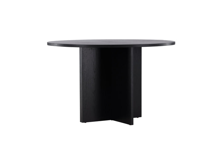 Venture Home Strada Dining Table 120/170 x120x74 cm - Black / Oak Veneer