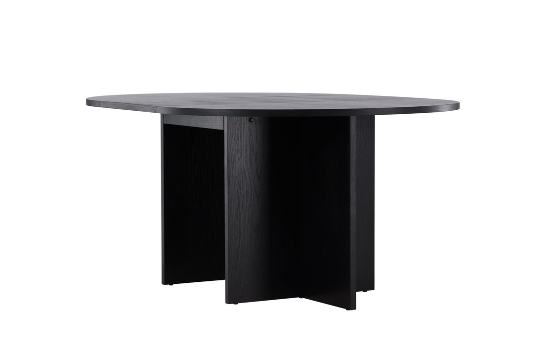 Venture Home Strada Dining Table 120/170 x120x74 cm - Black / Oak Veneer
