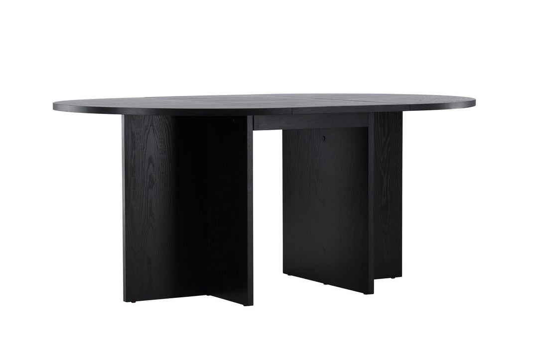 Venture Home Strada Dining Table 120/170 x120x74 cm - Black / Oak Veneer