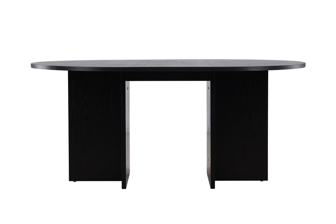 Venture Home Strada Dining Table 120/170 x120x74 cm - Black / Oak Veneer