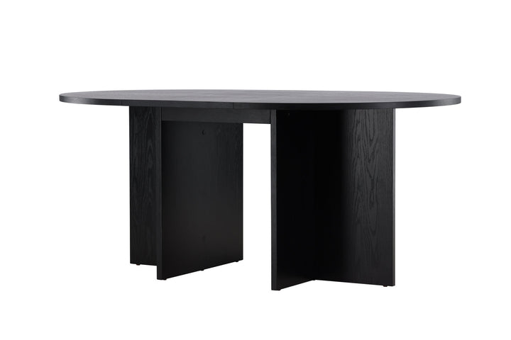 Venture Home Strada Dining Table 120/170 x120x74 cm - Black / Oak Veneer