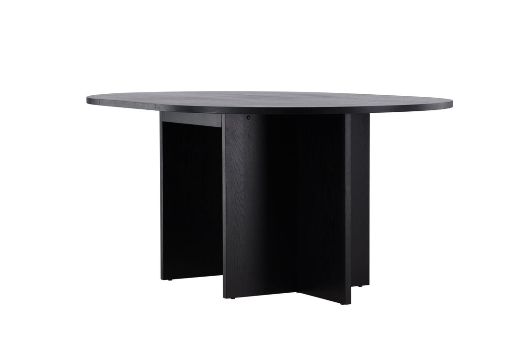 Venture Home Strada Dining Table 120/170 x120x74 cm - Black / Oak Veneer