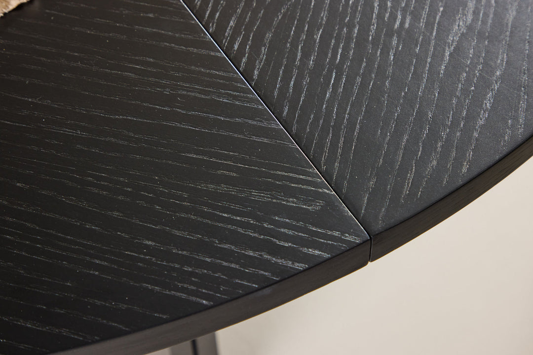 Venture Home Strada Dining Table 120/170 x120x74 cm - Black / Oak Veneer