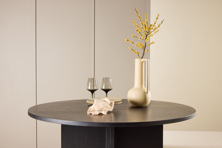 Venture Home Strada Dining Table 120/170 x120x74 cm - Black / Oak Veneer