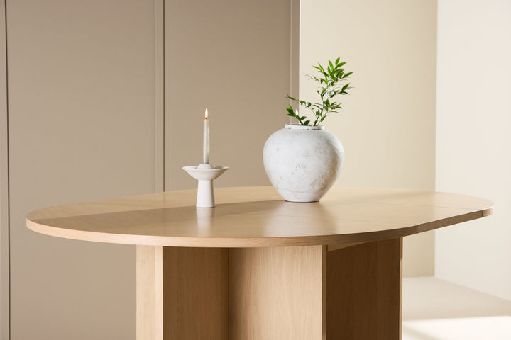 Venture Home Strada Dining Table 120/170 x120x74 cm - Whitewash / Oak Veneer