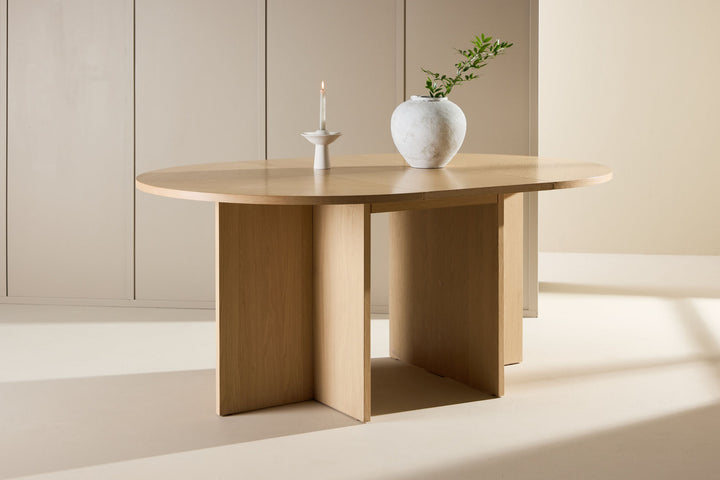 Venture Home Strada Dining Table 120/170 x120x74 cm - Whitewash / Oak Veneer