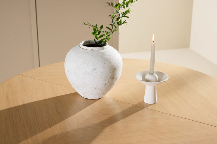 Venture Home Strada Dining Table 120/170 x120x74 cm - Whitewash / Oak Veneer