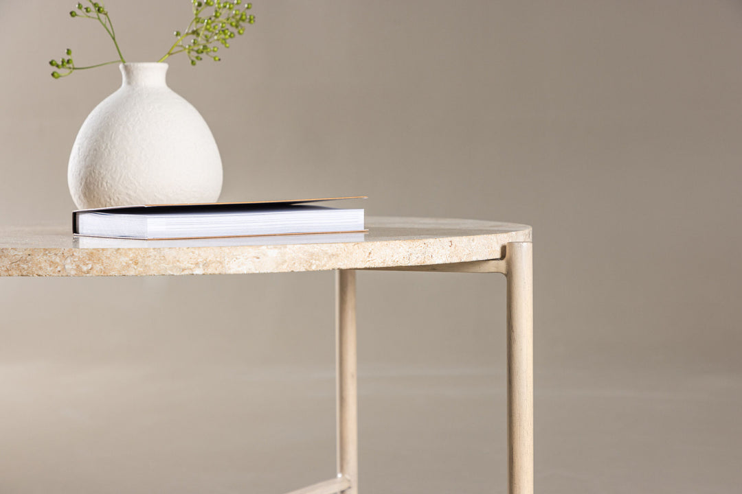 Vind Sandhamn Sofa Table ⌀70  - Mactan / Beige