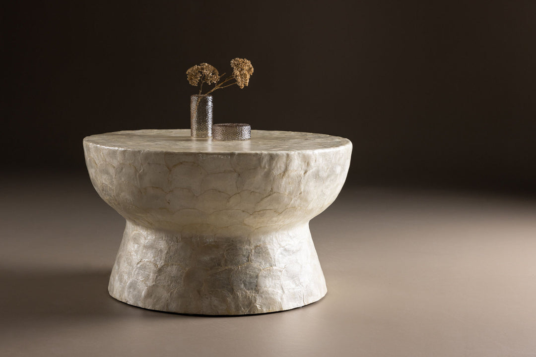 Vind Sandön Sofa Table ⌀70  - Capiz / Natural