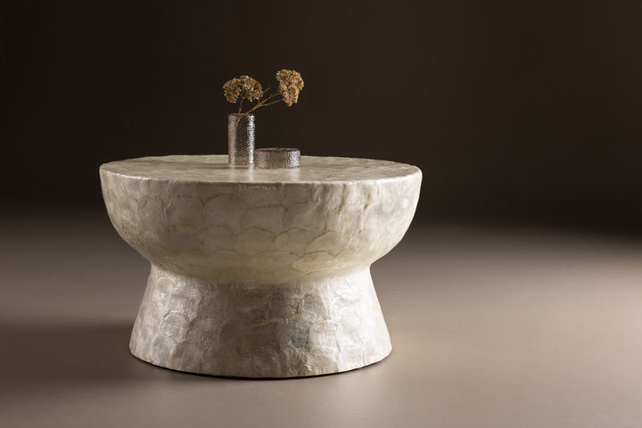 Vind Sandön Sofa Table ⌀70  - Capiz / Natural