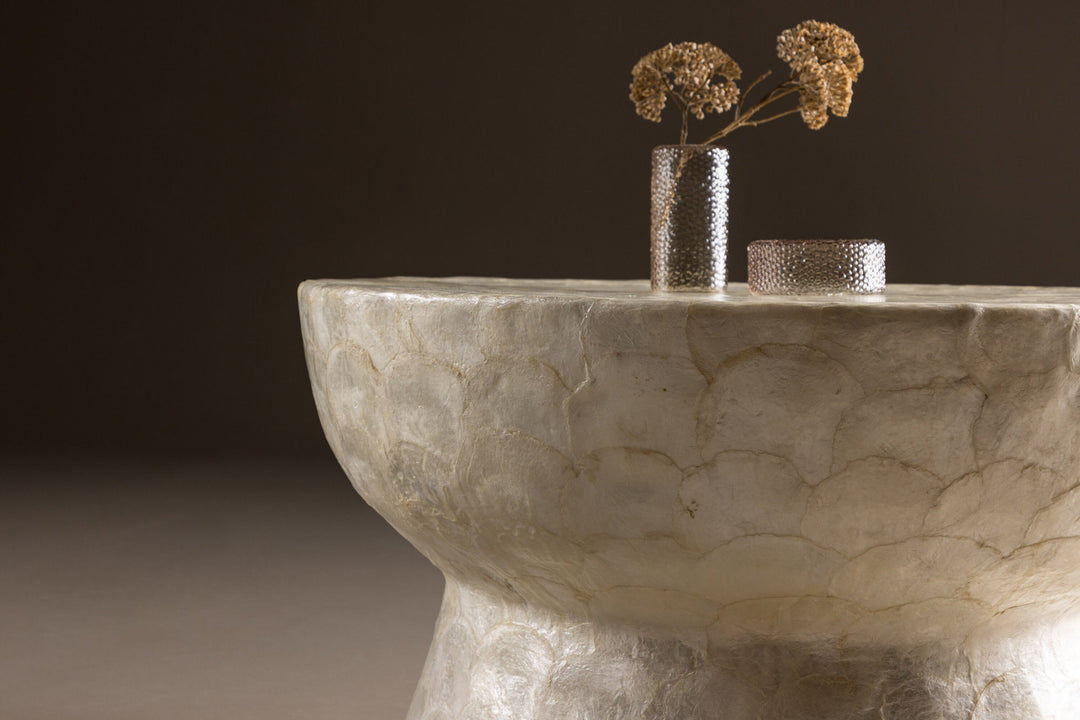 Vind Sandön Sofa Table ⌀70  - Capiz / Natural