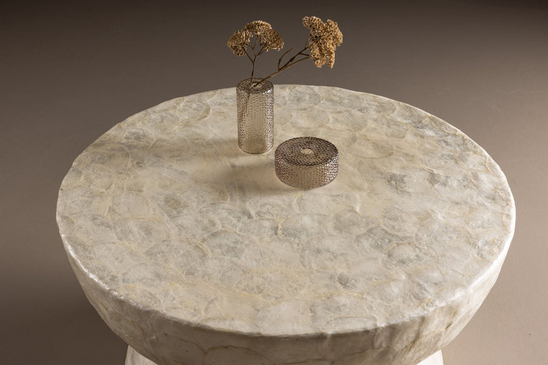 Vind Sandön Sofa Table ⌀70  - Capiz / Natural