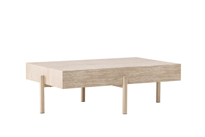 Vind Vadholmen Sofa Table 76x130 - Travertine look / FSC 100%