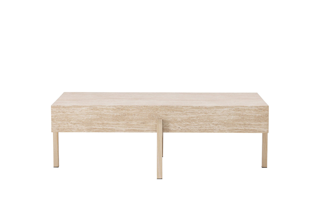 Vind Vadholmen Sofa Table 76x130 - Travertine look / FSC 100%