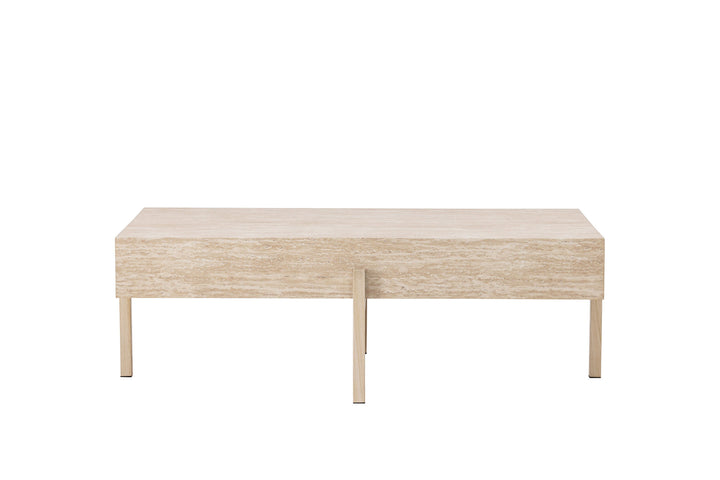 Vind Vadholmen Sofa Table 76x130 - Travertine look / FSC 100%