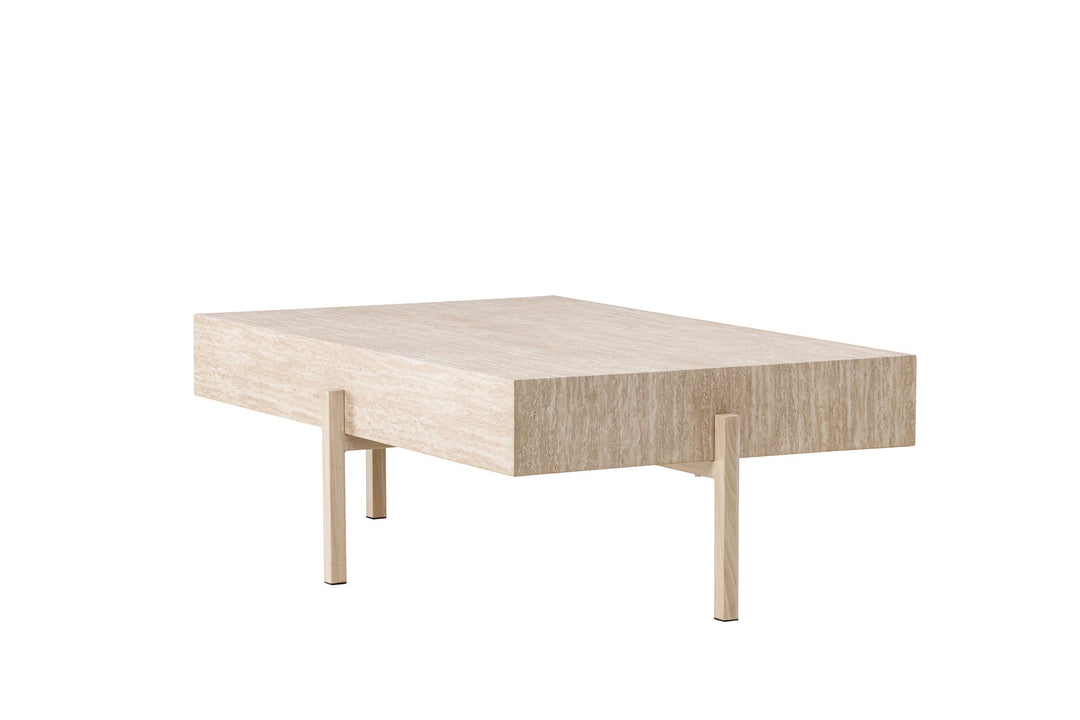 Vind Vadholmen Sofa Table 76x130 - Travertine look / FSC 100%