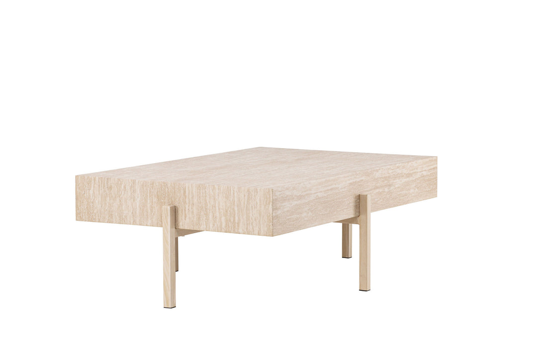 Vind Vadholmen Sofa Table 76x130 - Travertine look / FSC 100%
