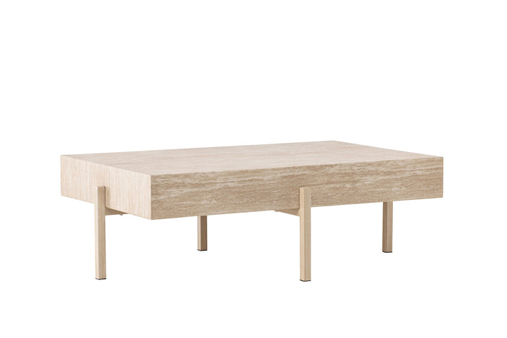 Vind Vadholmen Sofa Table 76x130 - Travertine look / FSC 100%