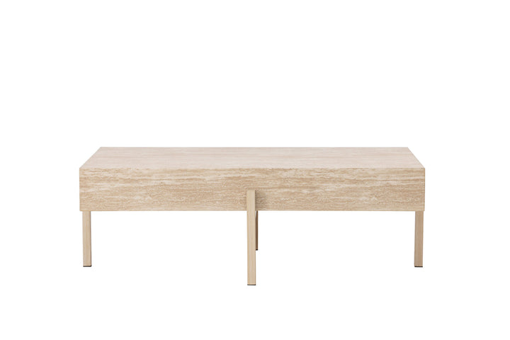 Vind Vadholmen Sofa Table 76x130 - Travertine look / FSC 100%