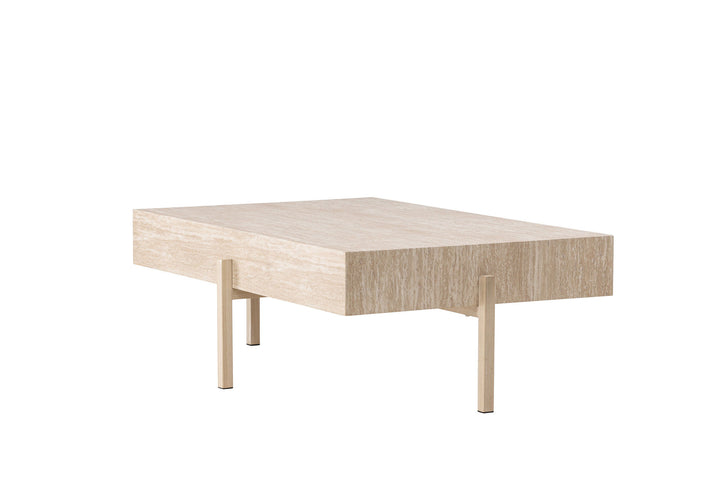 Vind Vadholmen Sofa Table 76x130 - Travertine look / FSC 100%