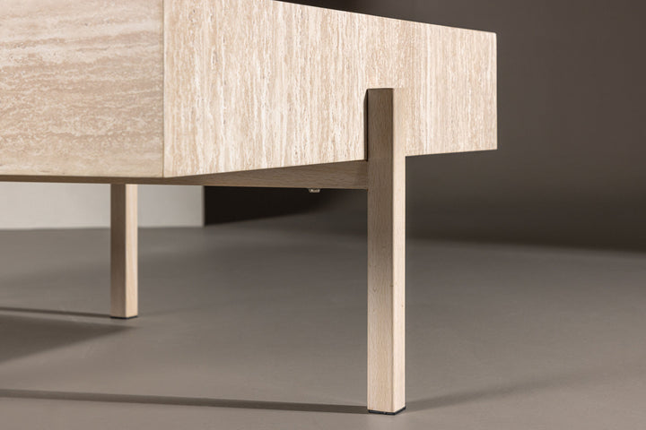 Vind Vadholmen Sofa Table 76x130 - Travertine look / FSC 100%