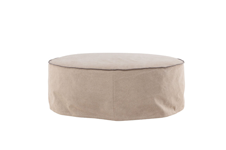 Vind Vindö Ottoman ⌀101 - Brown Linen /