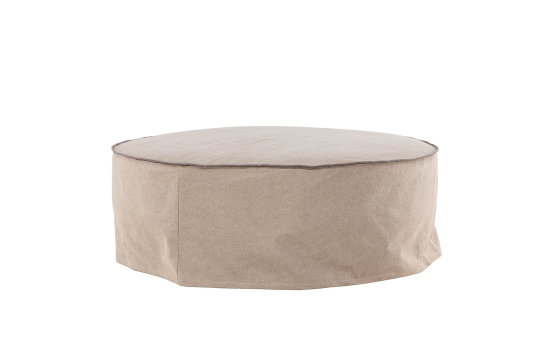 Vind Vindö Ottoman ⌀101 - Brown Linen /
