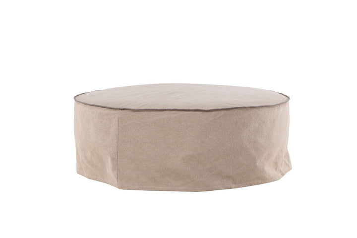 Vind Vindö Ottoman ⌀101 - Brown Linen /