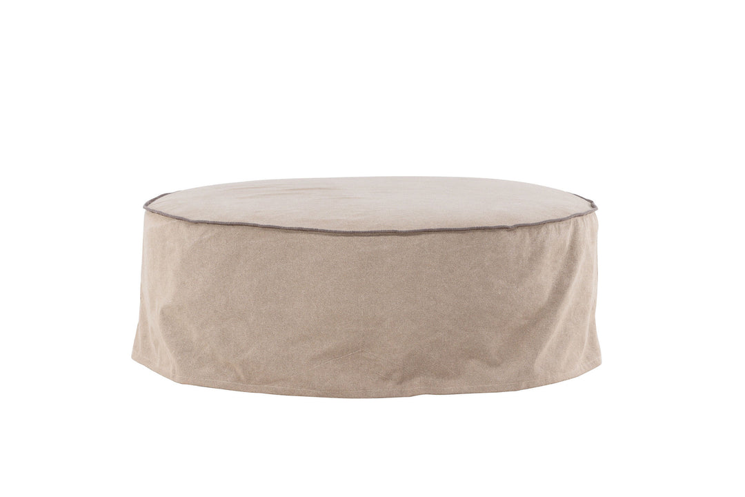 Vind Vindö Ottoman ⌀101 - Brown Linen /