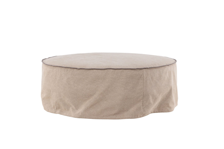 Vind Vindö Ottoman ⌀101 - Brown Linen /