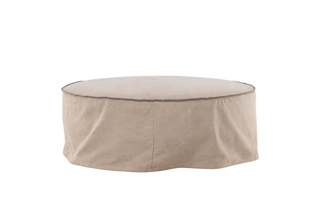 Vind Vindö Ottoman ⌀101 - Brown Linen /