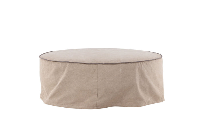 Vind Vindö Ottoman ⌀101 - Brown Linen /