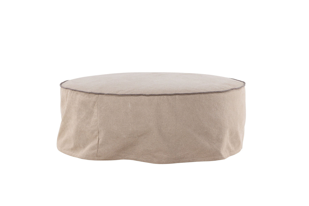 Vind Vindö Ottoman ⌀101 - Brown Linen /
