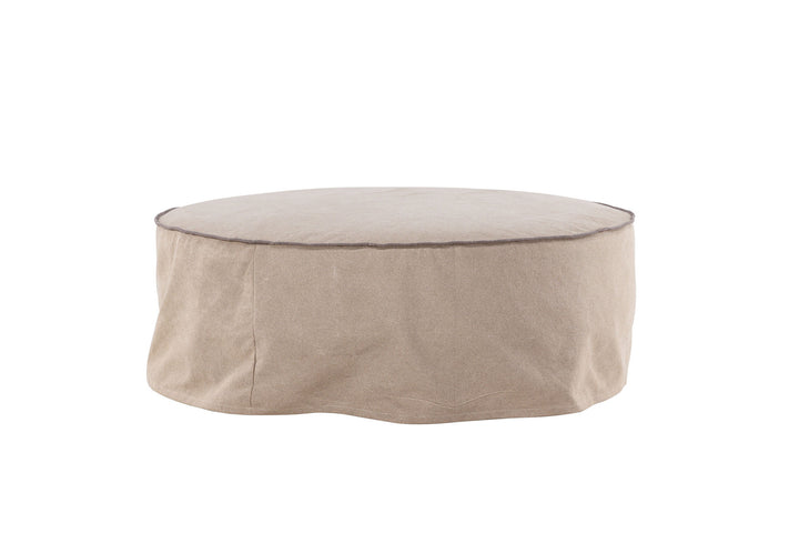 Vind Vindö Ottoman ⌀101 - Brown Linen /