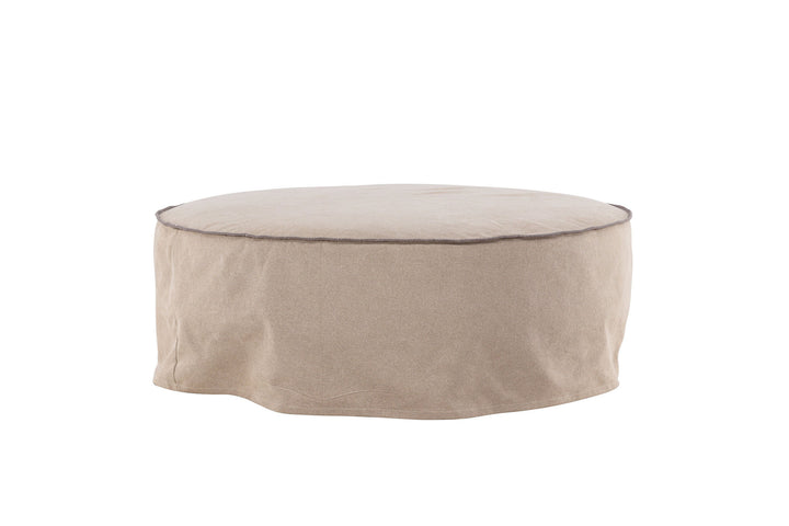 Vind Vindö Ottoman ⌀101 - Brown Linen /