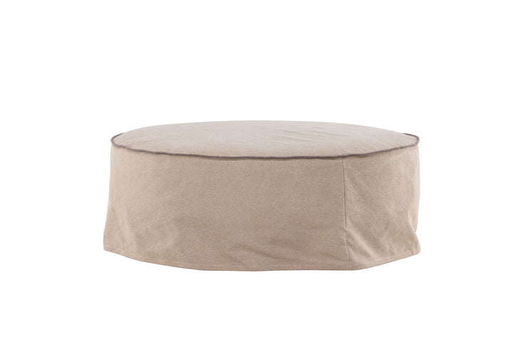 Vind Vindö Ottoman ⌀101 - Brown Linen /