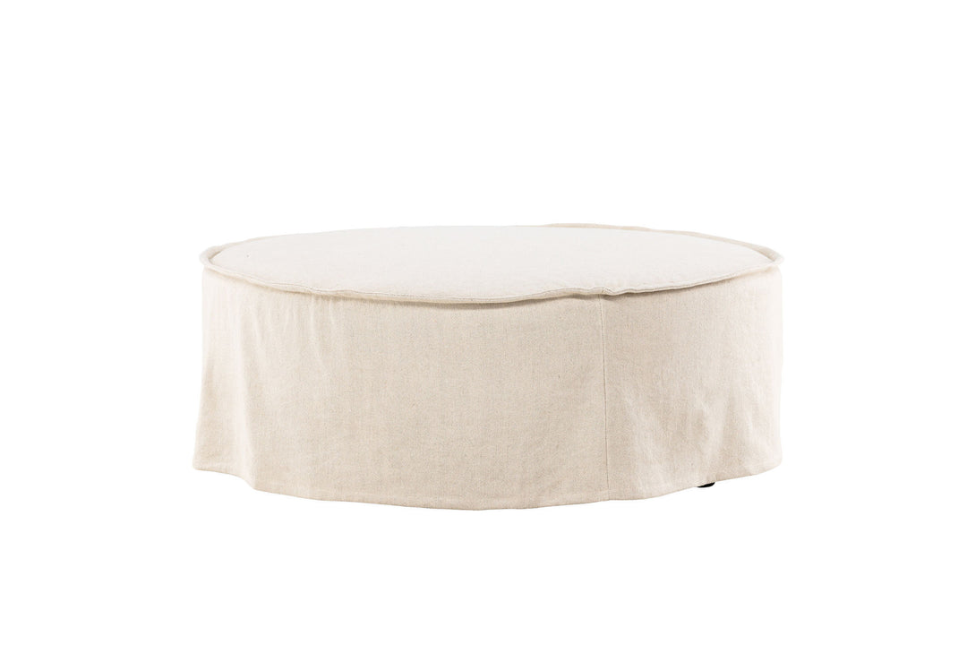 Vind Vindö Ottoman ⌀101 - Beige Linen /