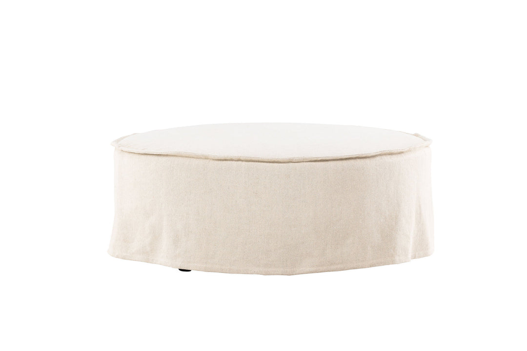 Vind Vindö Ottoman ⌀101 - Beige Linen /