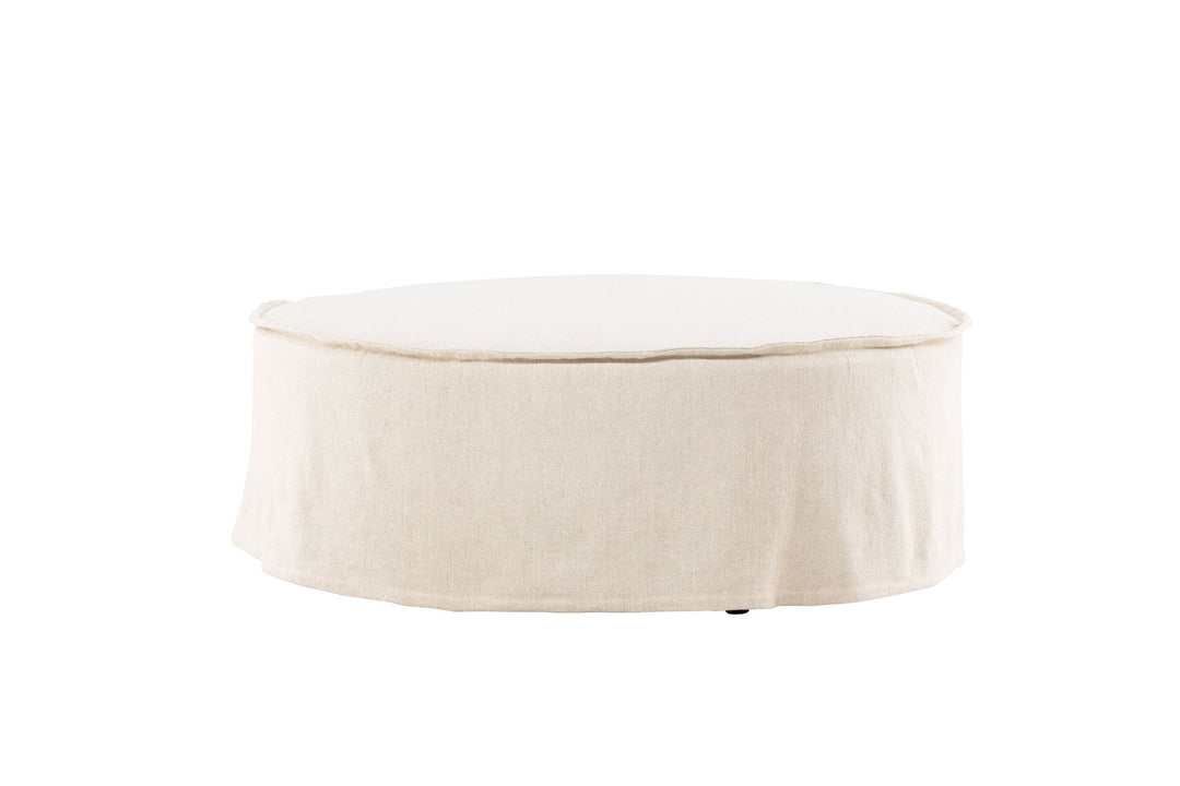 Vind Vindö Ottoman ⌀101 - Beige Linen /