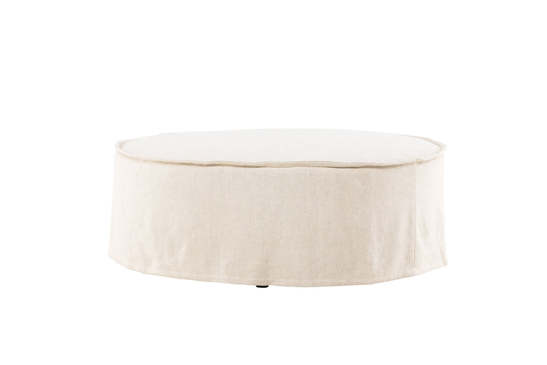 Vind Vindö Ottoman ⌀101 - Beige Linen /