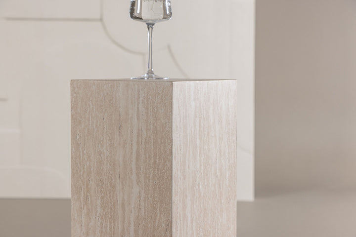 Vind Ramsvik Side table 23x65 - Travertine look / FSC 100%