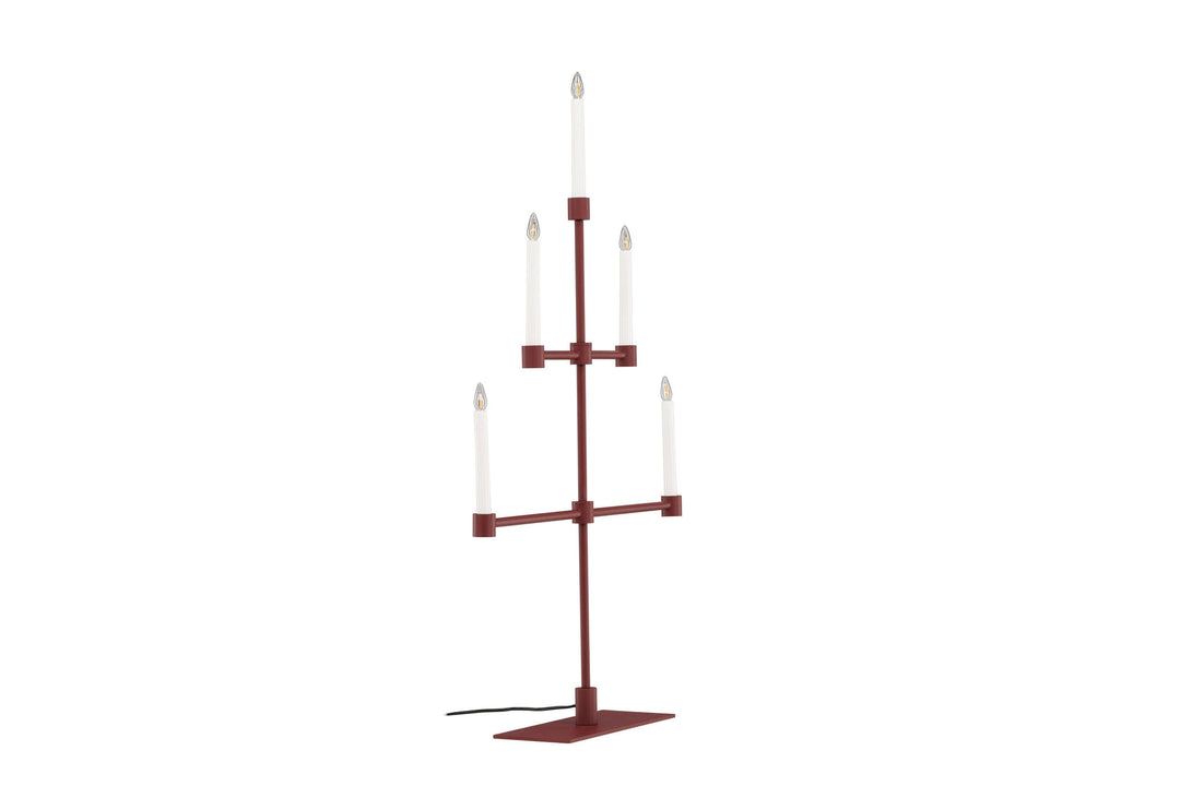 Venture Home Avoriaz Table Lamp - Dark Red /  Metal
